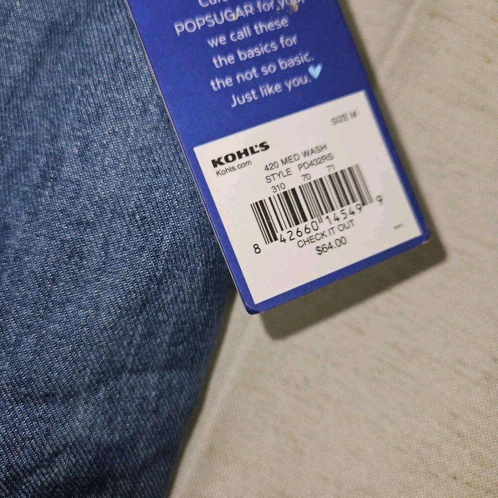 POPSUGAR Women’s Chambray Denim Long Dress Size M Tie Back Blue New Sleeveless - Picture 5 of 10